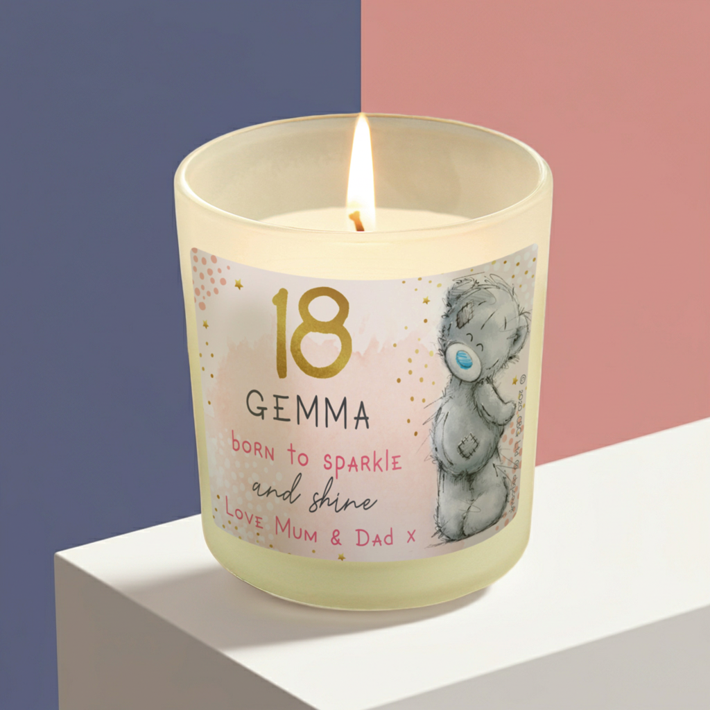 Me to You ‘Born to Sparkle & Shine’ Personalised Vanilla Candle | Birthday Gift for Her - Artfully Curated Creations and identify whats in the image