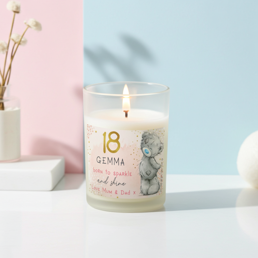 Me to You ‘Born to Sparkle & Shine’ Personalised Vanilla Candle | Birthday Gift for Her - Artfully Curated Creations and identify whats in the image