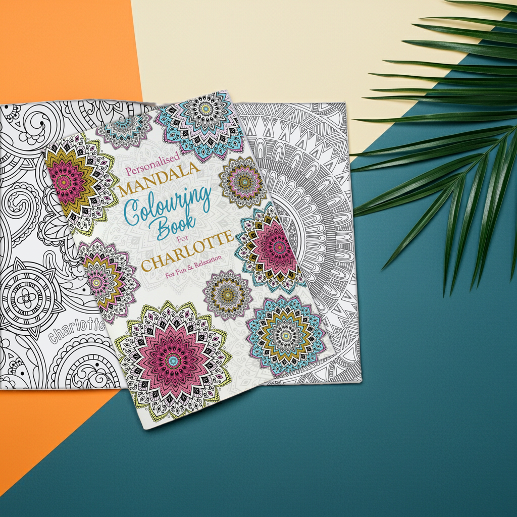 Personalised Mandala Zen Colouring Book | Relaxing Mindful Meditation Gift for Adults - Artfully Curated Creations and identify whats in the image