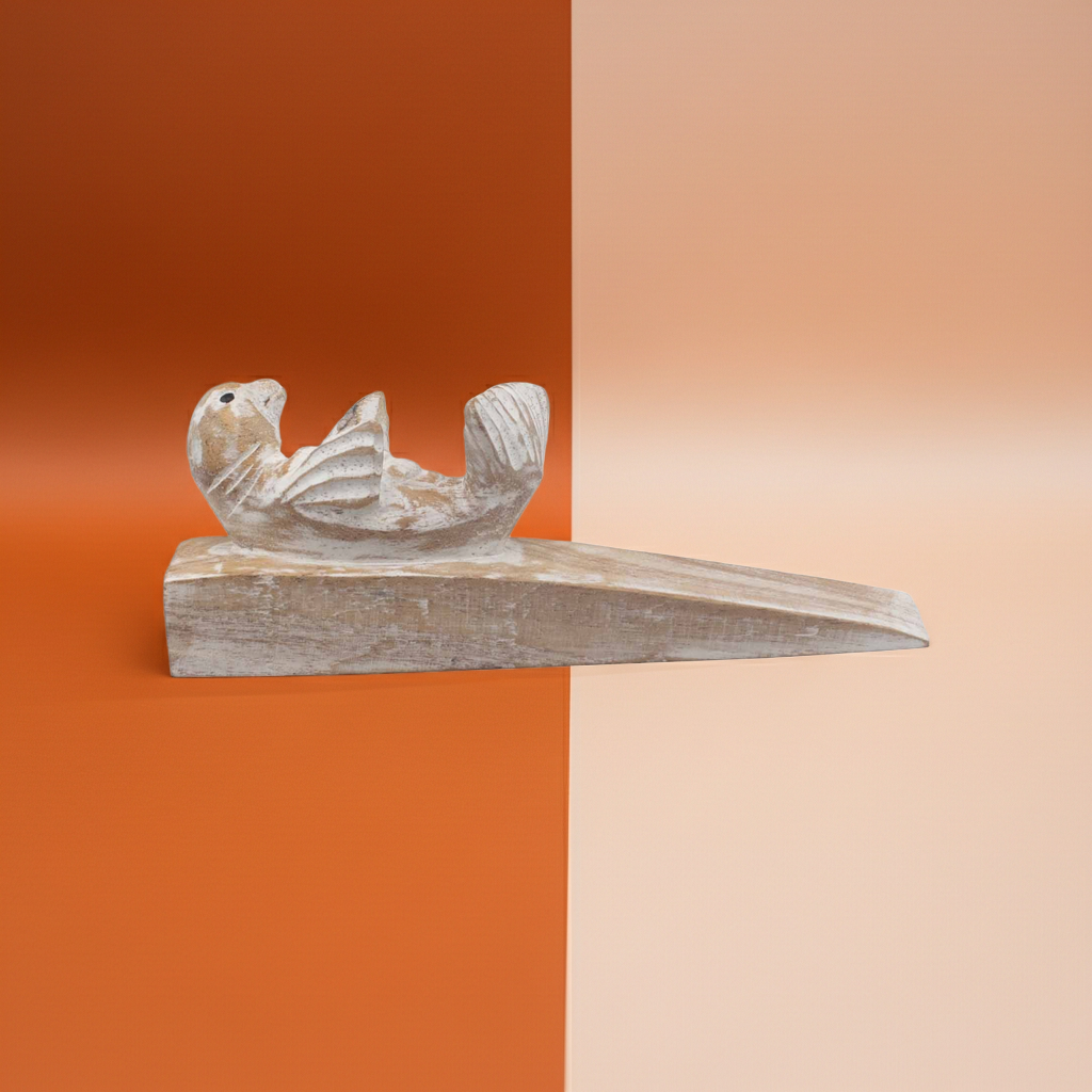 Hand Carved Doorstop - Baby Seal