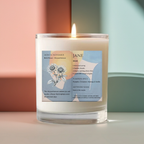 The Definition of you birth flower customisable scented artwork candle transparent Jar | Handmade | A personal gift