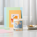 The Definition of you birth flower customisable scented artwork candle transparent Jar | Handmade | A personal gift