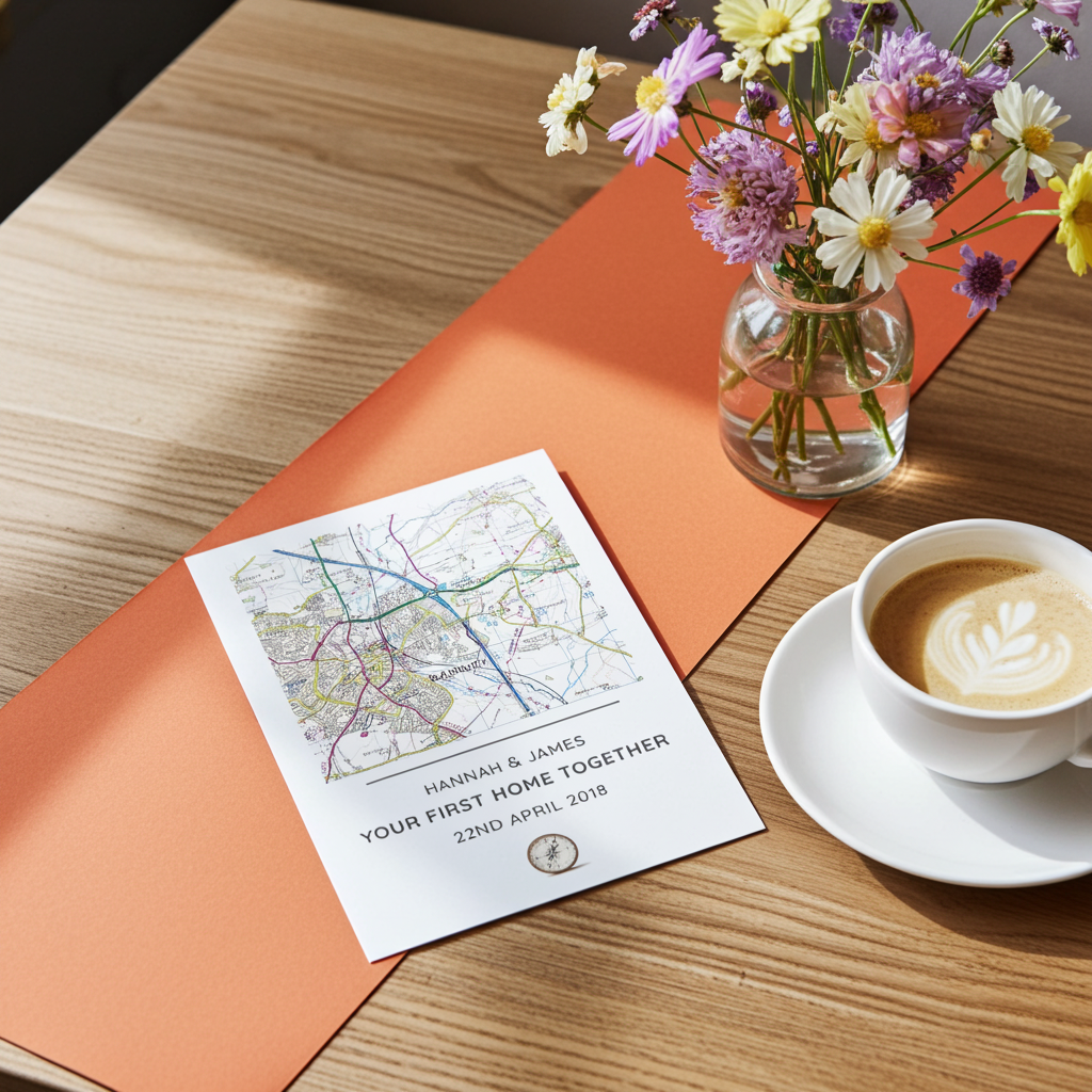Personalised Present Day Map Message Card | A Unique Way to Celebrate Any Occasion - Artfully Curated Creations and identify whats in the image