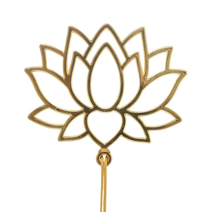 Lotus Flower Metal Bookmark