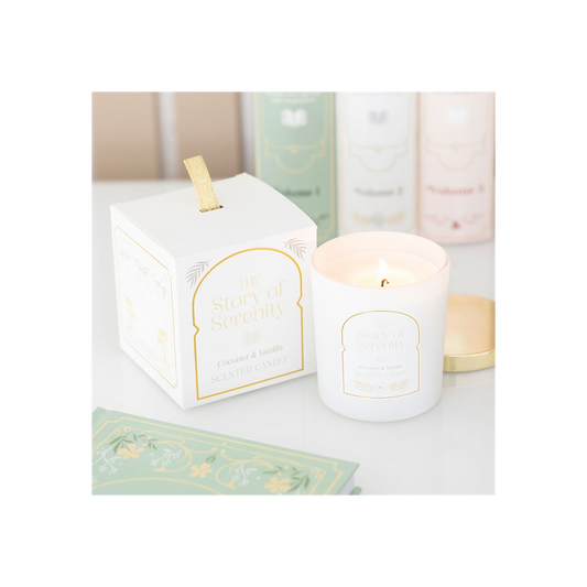 The Story of Serenity Coconut & Vanilla Candle