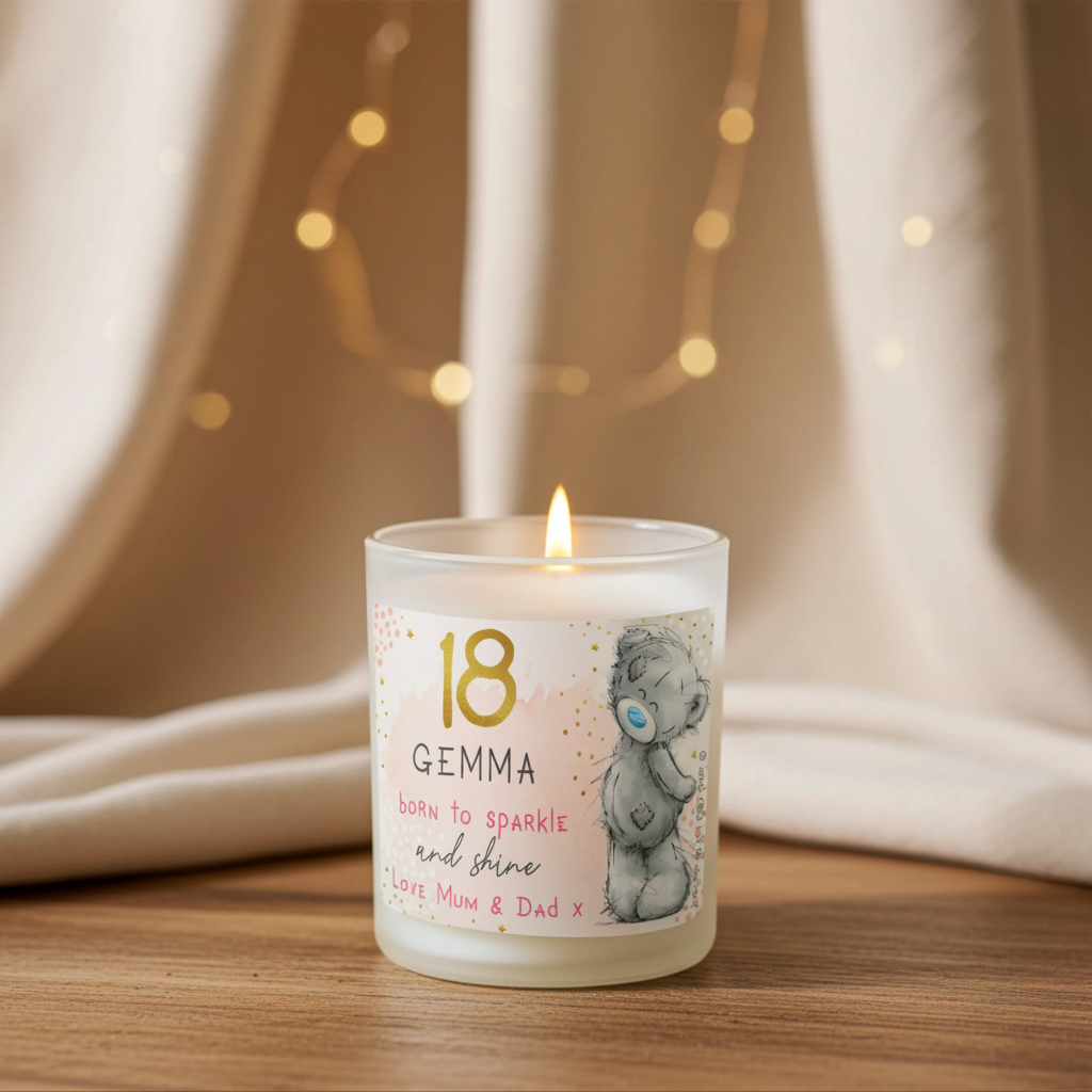 Me to You ‘Born to Sparkle & Shine’ Personalised Vanilla Candle | Birthday Gift for Her - Artfully Curated Creations and identify whats in the image