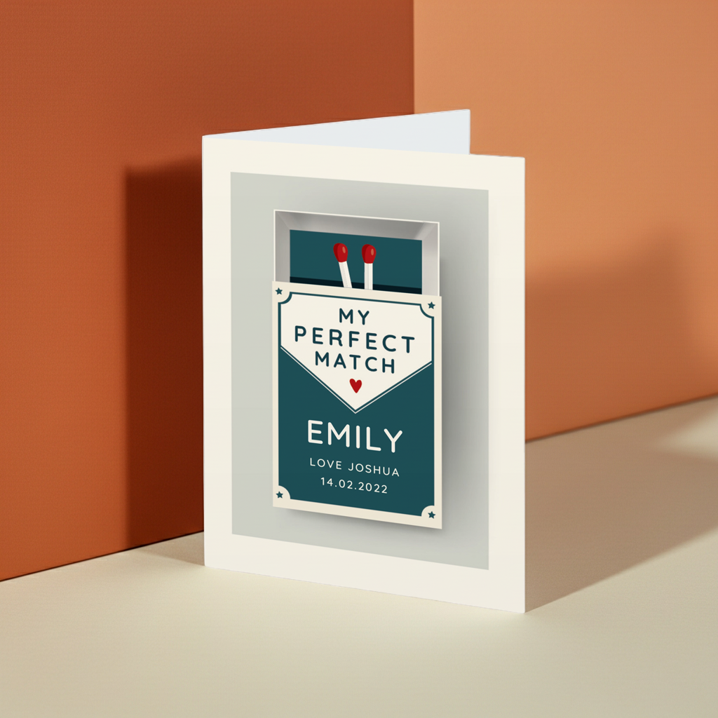 Personalised “My Perfect Match” Valentine’s Card | A Cute & Thoughtful Keepsake - Artfully Curated Creations and identify whats in the image