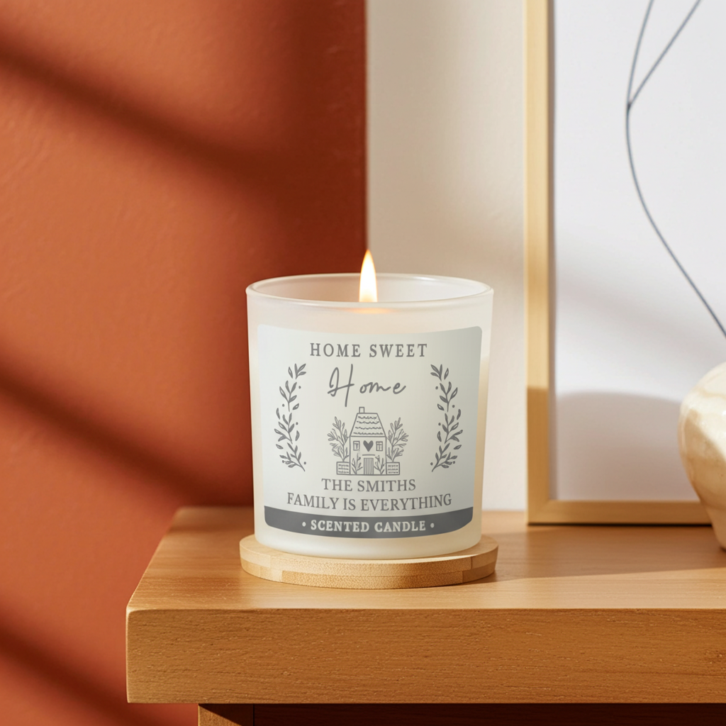 Personalised ‘Home Sweet Home’ Vanilla Jar Candle | A Lovely New Home Gift