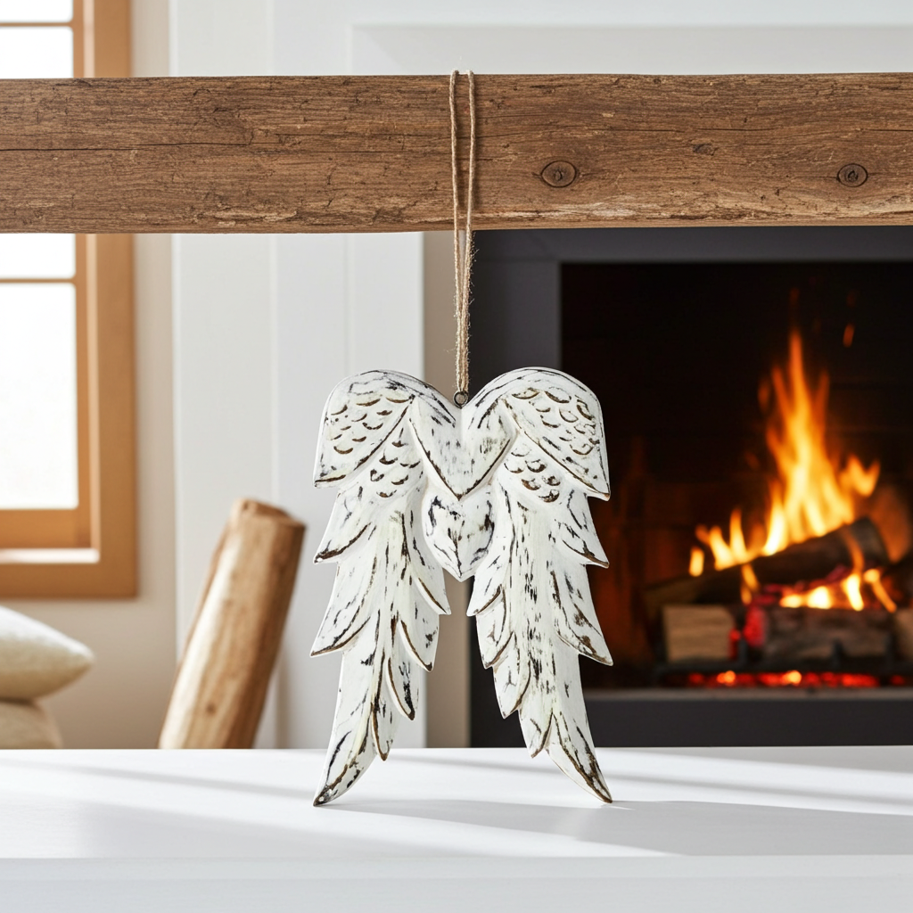 Hand Crafted 31cm Double Angel Wing - Artfully Curated Creations and identify whats in the image