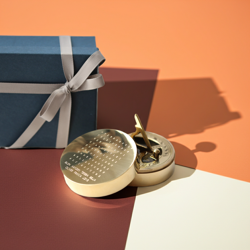 Personalised Handcrafted Word Search Sundial Compass | Modern Font Engraving | A Personal Gift