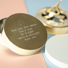 Personalised Handcrafted Nautical Sundial Compass | Modern Font Engraving | A Personal Gift