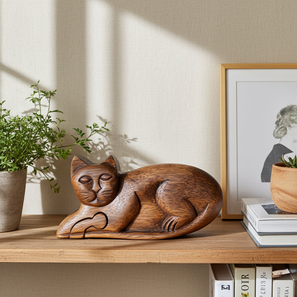 Bali Secret Trinket Storage Box - Cat