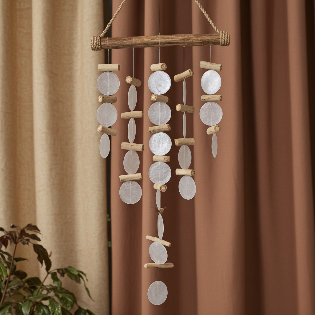 Pearl Effect Driftwood Wind Chimes