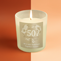 Personalised 50th Anniversary Vanilla Candle Jar | Golden Anniversary Keepsake
