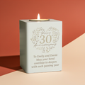 Personalised 30th Anniversary Tealight Holder | Pearl Anniversary Keepsake