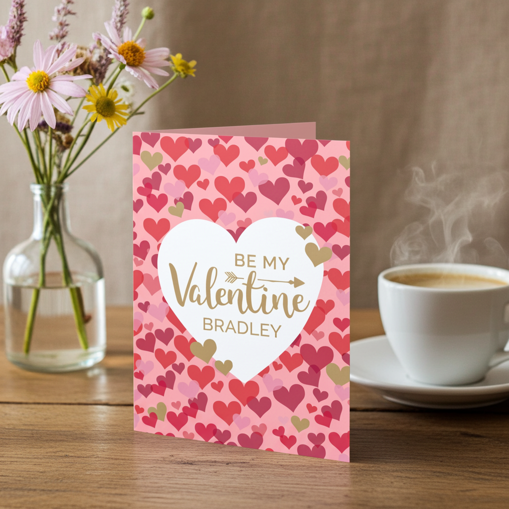 Personalised “Be My Valentine” Confetti Hearts Card | A Gorgeous Gift for Someone Special - Artfully Curated Creations and identify whats in the image