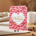 Personalised “Be My Valentine” Confetti Hearts Card | A Gorgeous Gift for Someone Special