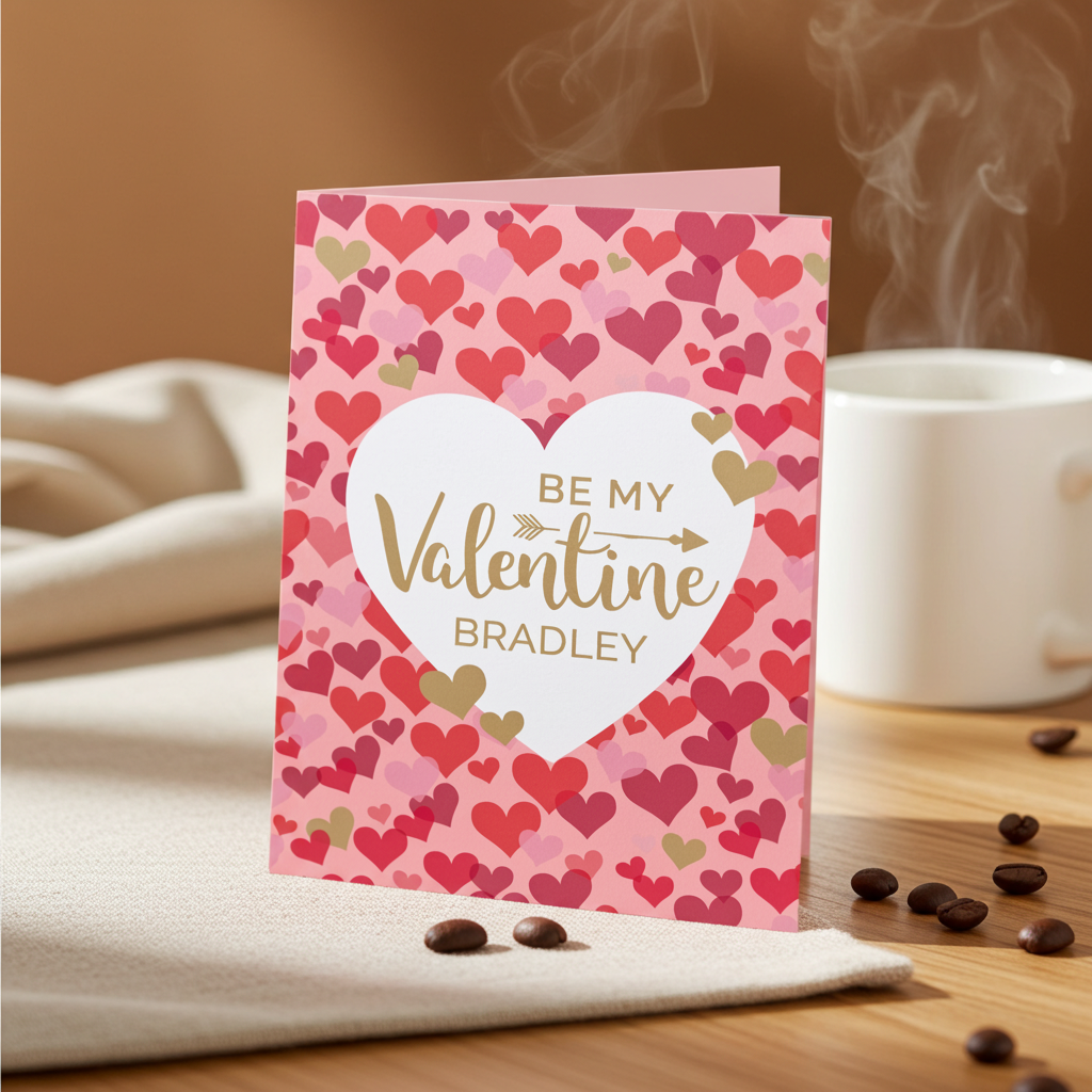 Personalised “Be My Valentine” Confetti Hearts Card | A Gorgeous Gift for Someone Special - Artfully Curated Creations and identify whats in the image