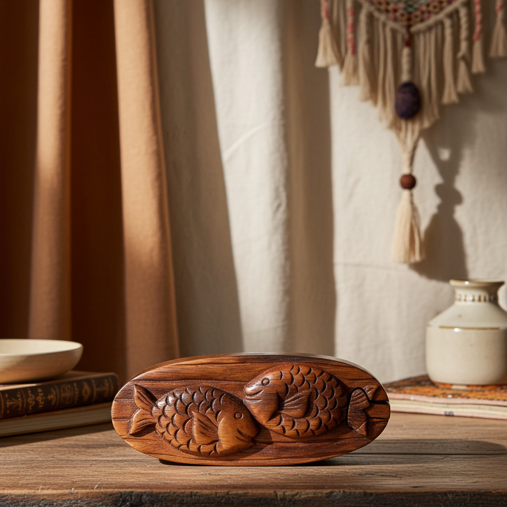 Bali Secret Trinket Storage Box - Twin Fish