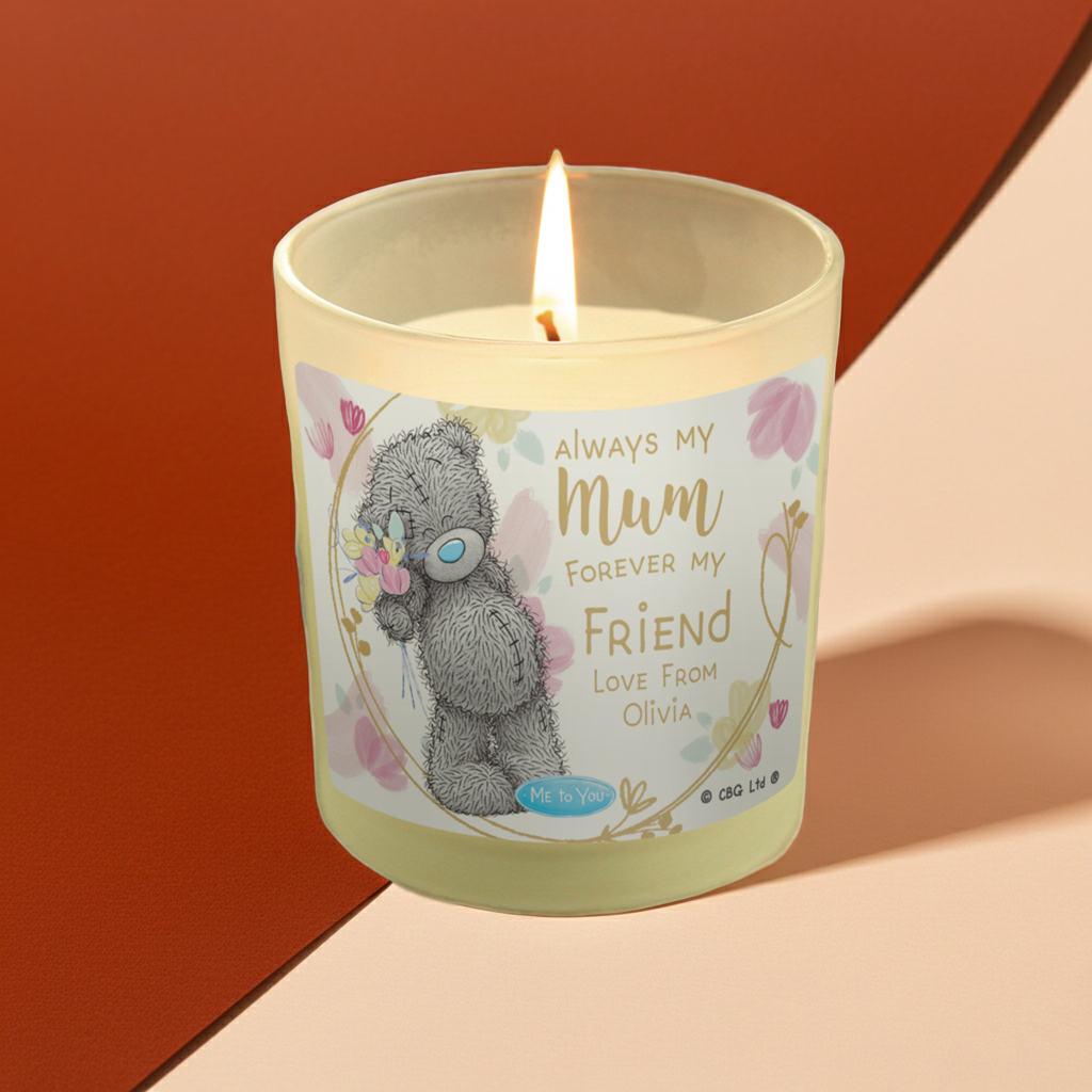 Me to You ‘Forever My Friend’ Personalised Vanilla Candle | A Heartfelt Gift for Mum - Artfully Curated Creations and identify whats in the image