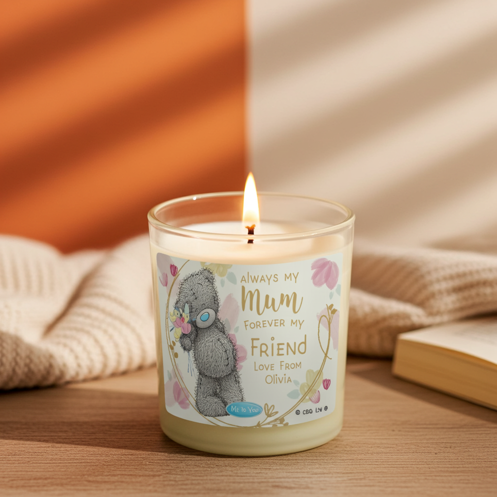 Me to You ‘Forever My Friend’ Personalised Vanilla Candle | A Heartfelt Gift for Mum - Artfully Curated Creations and identify whats in the image