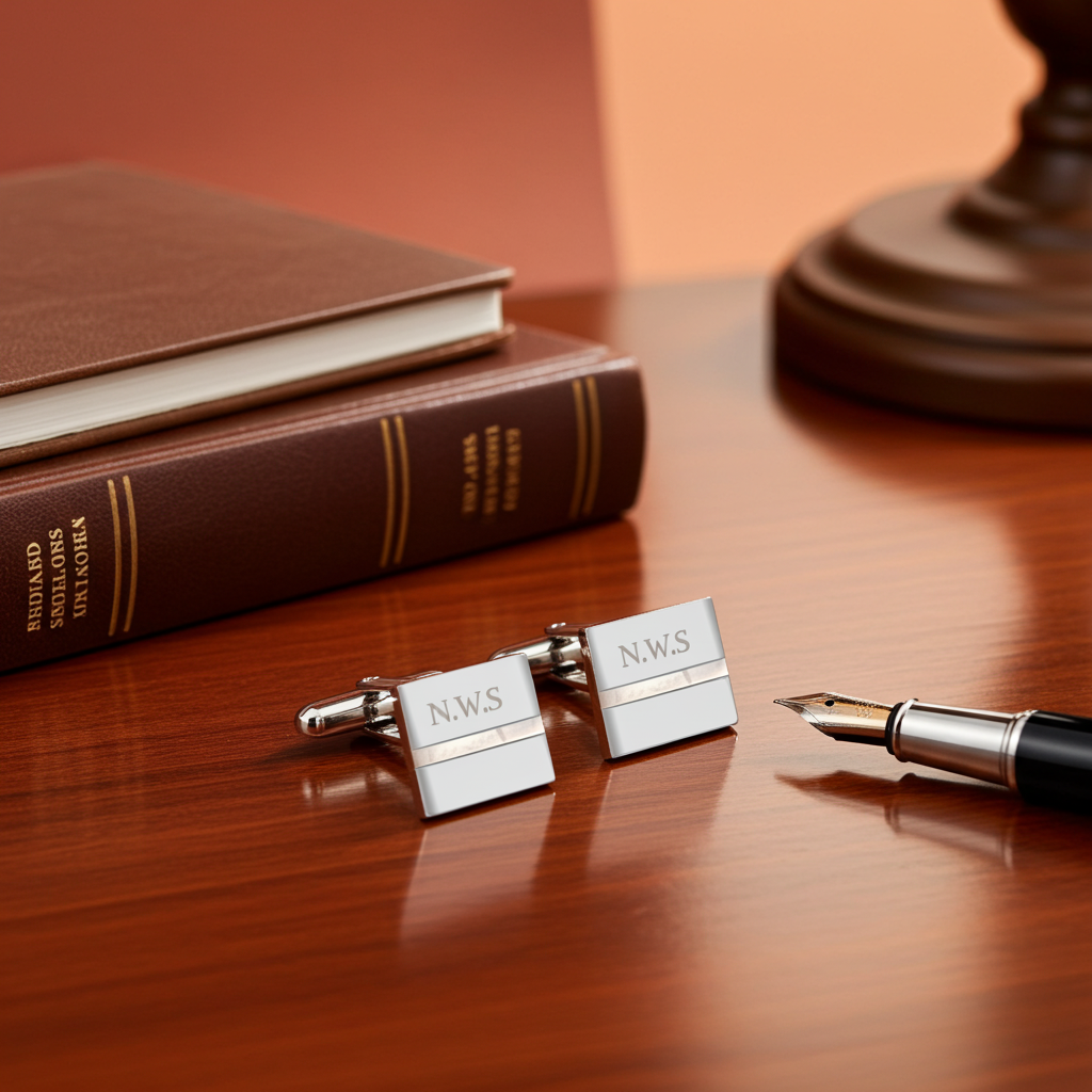 Personalised Mother of Pearl Initial Cufflink | Elegant Gift for Weddings, Birthdays & Father’s Day