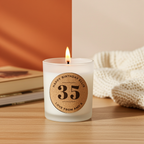 Personalised Vanilla Birthday Cork Label Candle Jar | Custom Age & Message Gift