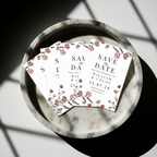 Personalised Pink Floral Save the Date Cards | A Stylish Way to Announce Your Wedding