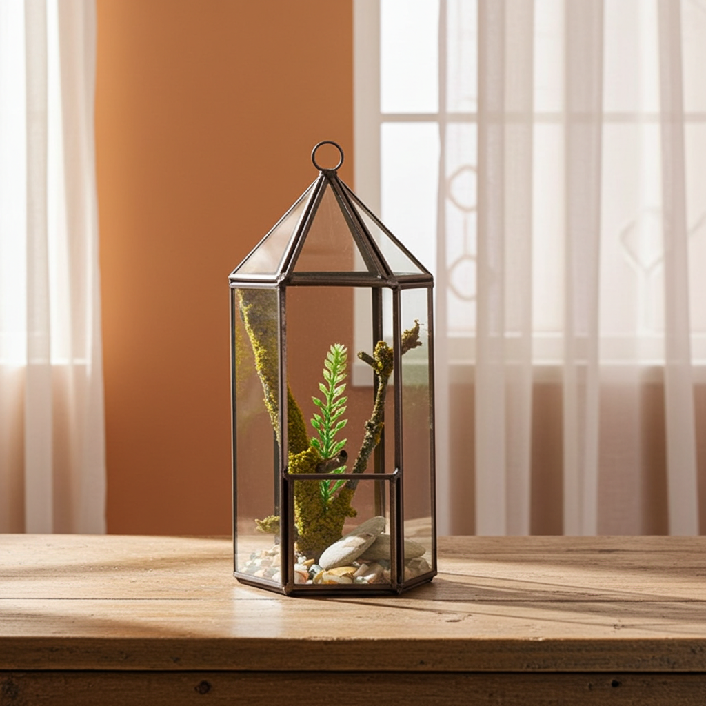 Glass Terrarium - Lantern Shaped