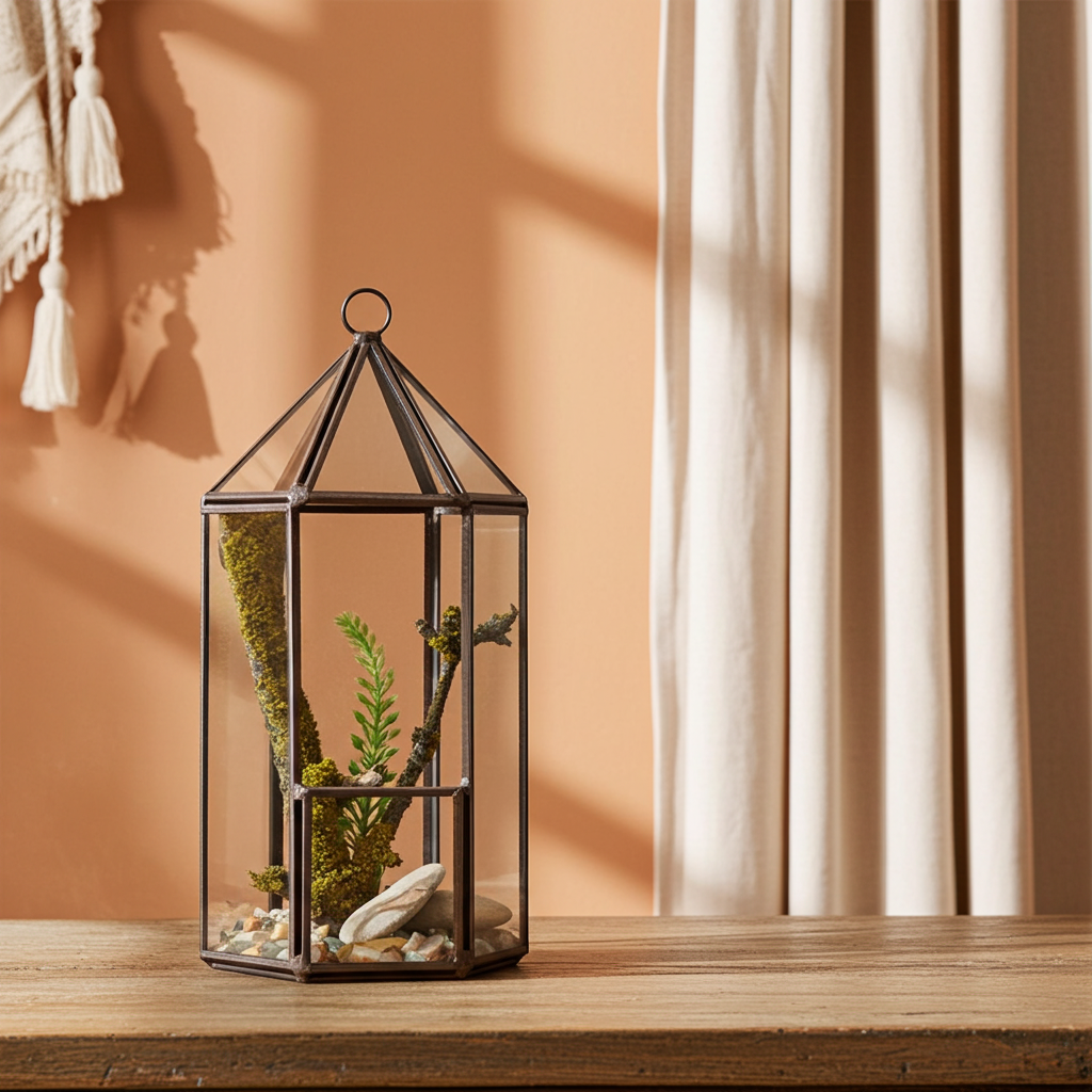 Glass Terrarium - Lantern Shaped