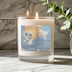 The Definition of you birth flower customisable scented artwork candle transparent Jar | Handmade | A personal gift