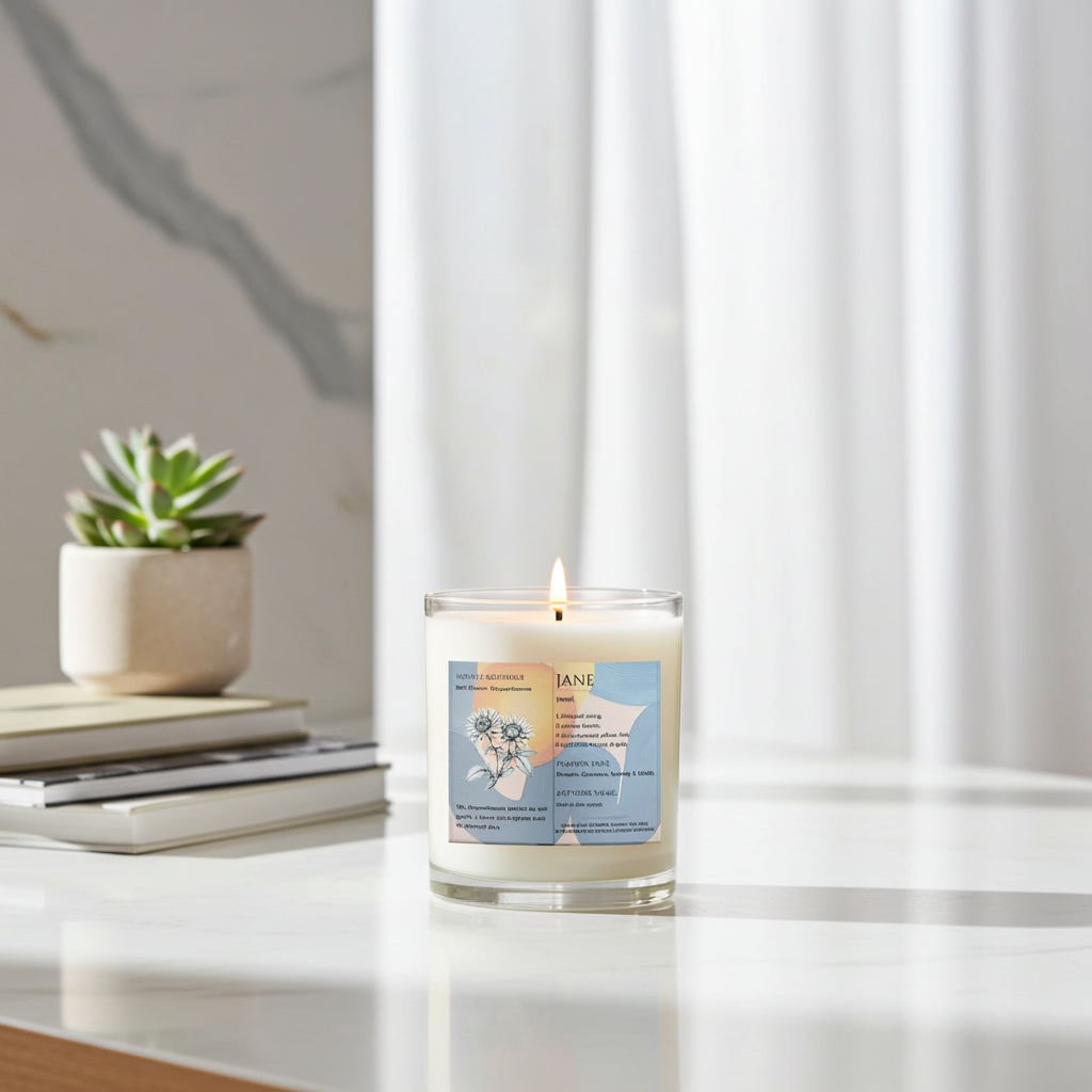 The Definition of you birth flower customisable scented artwork candle transparent Jar | Handmade | A personal gift - Artfully Curated Creations and identify whats in the image