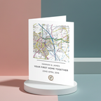 Personalised Present Day Map Message Card | A Unique Way to Celebrate Any Occasion