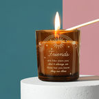 Personalised Celestial Vanilla Scented Candle In Amber Glass Jar | Handmade | A personal gift