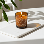 Personalised “Together We Make a Home” Amber Glass Candle Jar | Custom Housewarming Gift