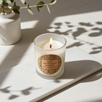Personalised Floral Vanilla Scented Jar Candle | Custom Cork Label Gift