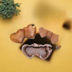 Bali Secret Trinket Storage Box - Two Hearts