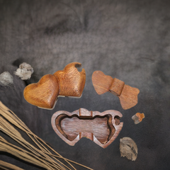 Bali Secret Trinket Storage Box - Two Hearts