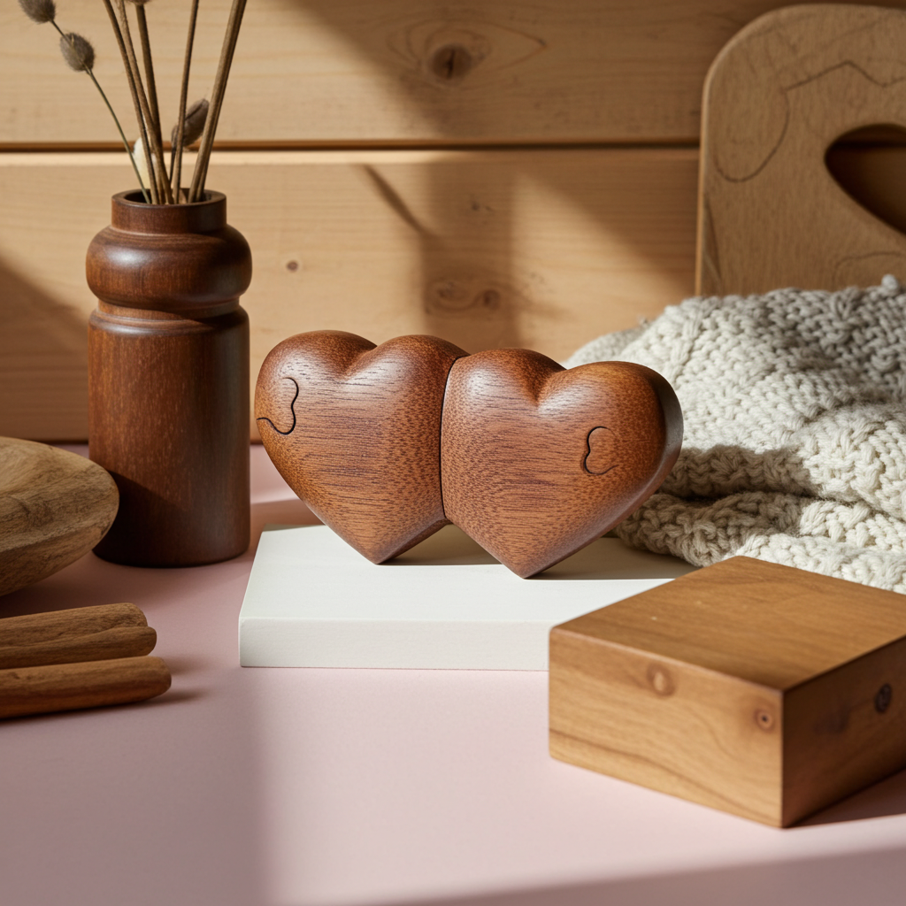 Bali Secret Trinket Storage Box - Two Hearts