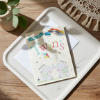 Personalised ‘Congratulations It’s Twins’ Greeting Card | A Sweet Welcome for Double the Joy