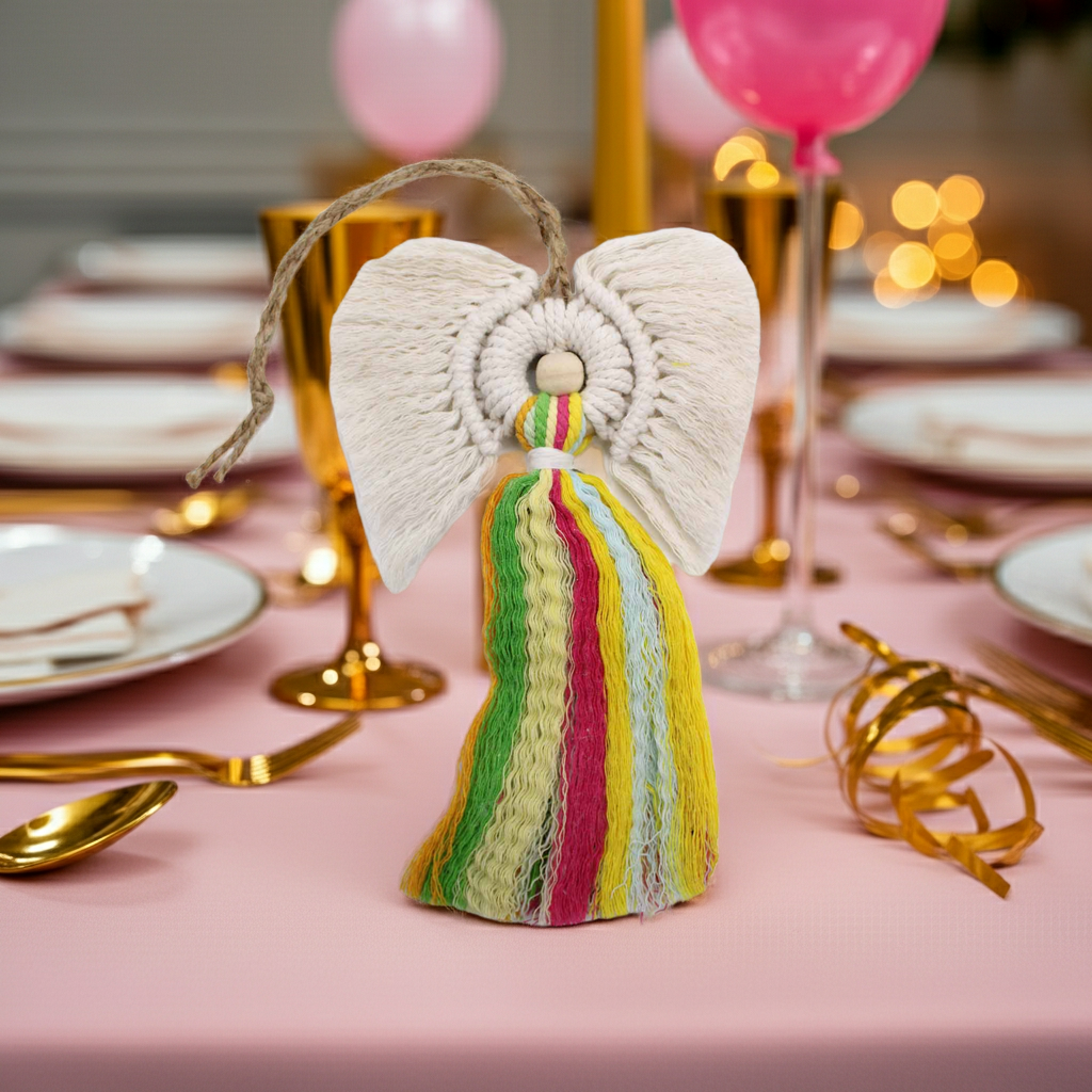 Hati Hati Macrame Angel - Rainbow