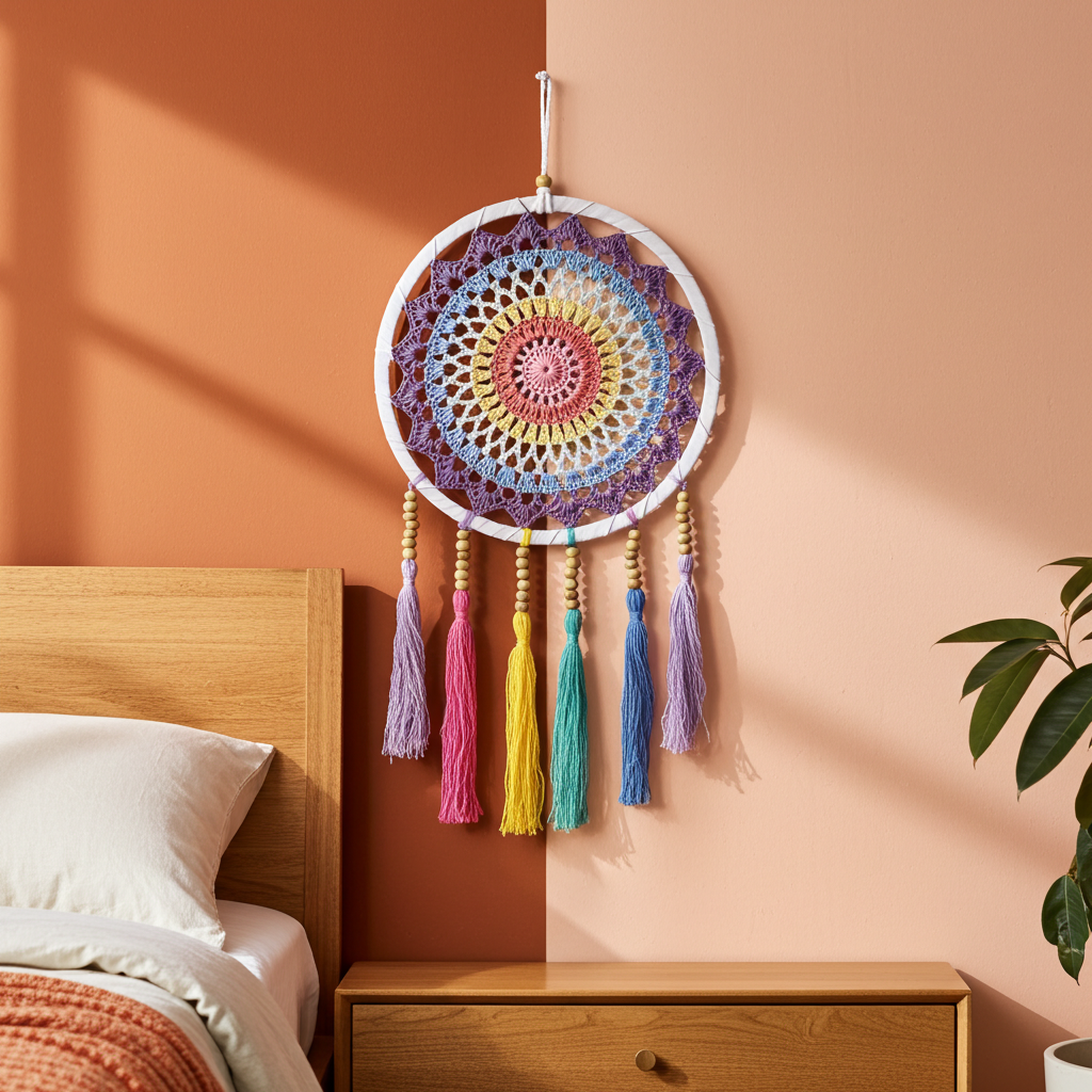 Small Pastel Rainbow Dream Catcher