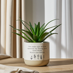 Personalised Floral Flecked Ceramic Plant Pot | A Beautiful Gift for Any Occasion