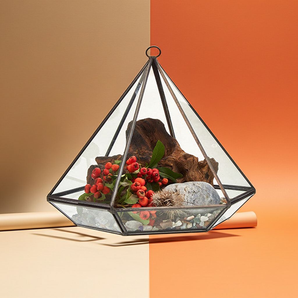 Glass Terrarium - Large Diamond