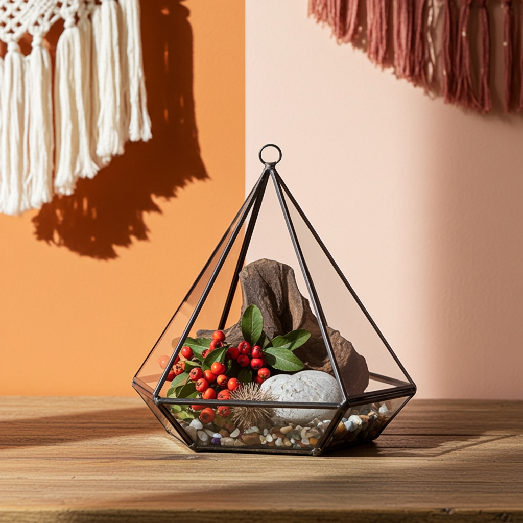 Glass Terrarium - Large Diamond