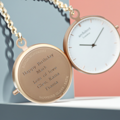 Personalised Handcrafted Pocket Watch By Architect London | Modern Font Engraving | A Personal Gift