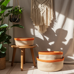 Set Of 3 Natural Jute Baskets