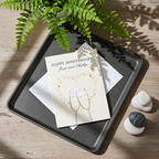 Personalised Gold Champagne Flutes Greeting Card | A Stylish Way to Celebrate Their Special Day