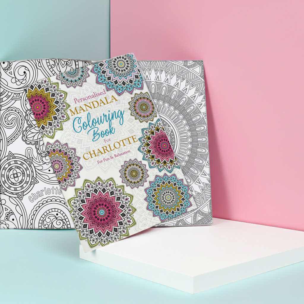 Personalised Mandala Zen Colouring Book | Relaxing Mindful Meditation Gift for Adults - Artfully Curated Creations and identify whats in the image