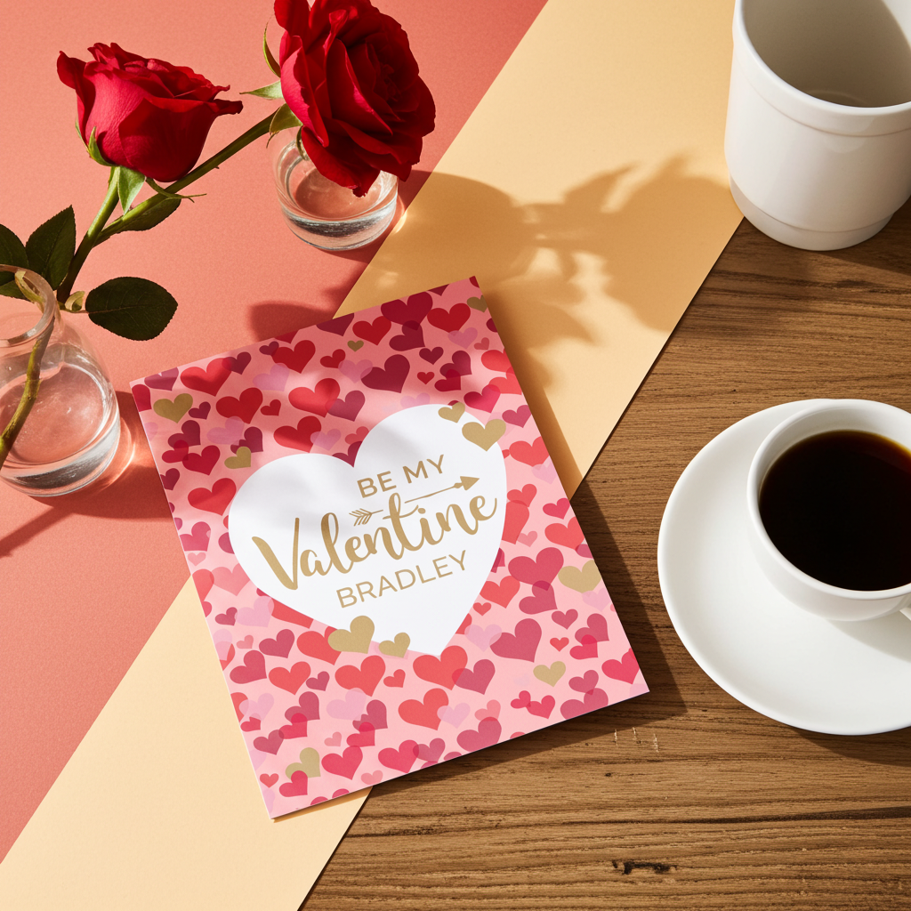 Personalised “Be My Valentine” Confetti Hearts Card | A Gorgeous Gift for Someone Special - Artfully Curated Creations and identify whats in the image